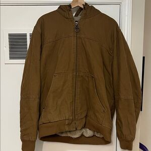 G.H. Bass & Co. Tan Hooded Cotton Canvas Work Wear Jacket